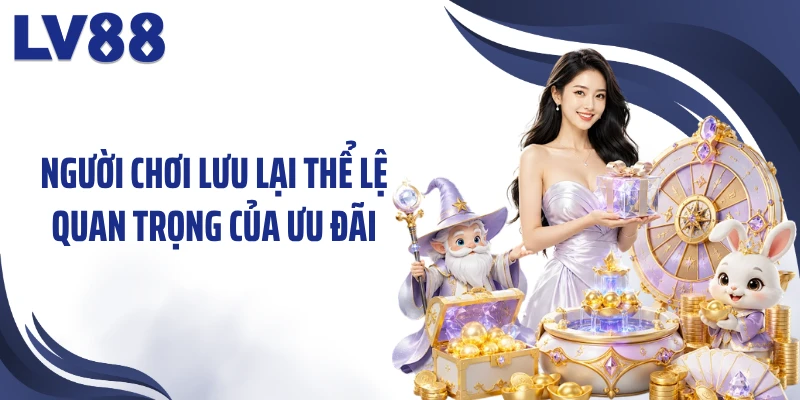 Khuyến Mãi LV88: Điểm Qua 4 Mốc Ưu Đãi Đáng Chú Ý 3 Người chơi lưu lại thể lệ quan trọng của ưu đãi